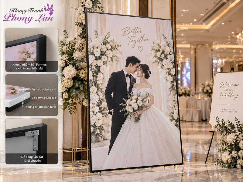 khung ảnh cưới sảnh tiệc