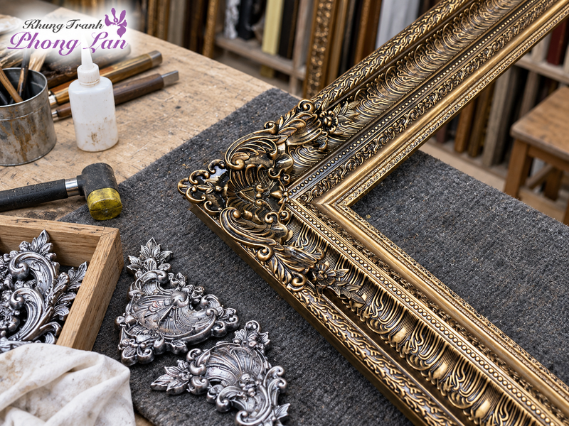 Đóng khung tranh giá rẻ Hồ Chí Minh lấy ngay trong ngày tại xưởng Phong Lan