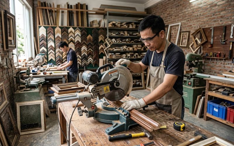 bảng kích thước khung tranh tiêu chuẩn chính xác nhờ kỹ thuật cắt được tối ưu