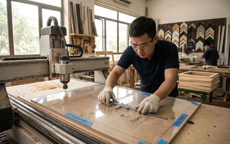 mặt kính đóng khung tranh tphcm chống tia UV chuyên nghiệp