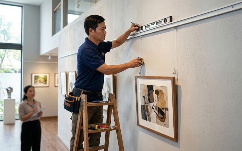bảng kích thước khung tranh tiêu chuẩn lắp đặt tường