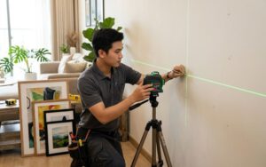Thiết bị lắp đặt khung tranh chuyên nghiệp bằng laser