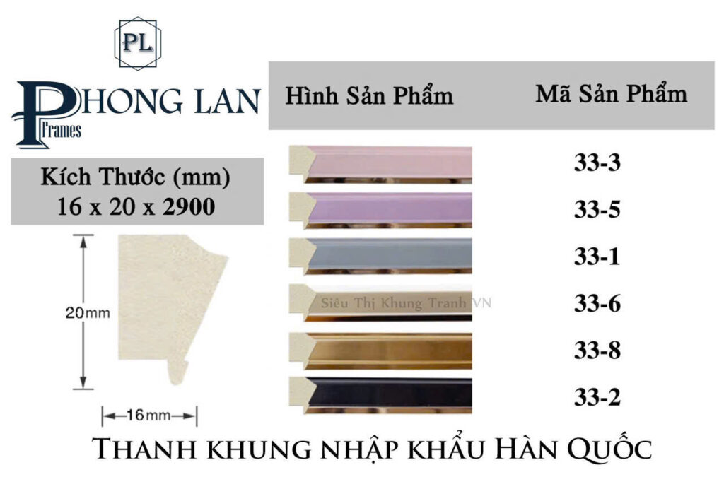 Sỉ phôi khung tranh Hàn Quốc
