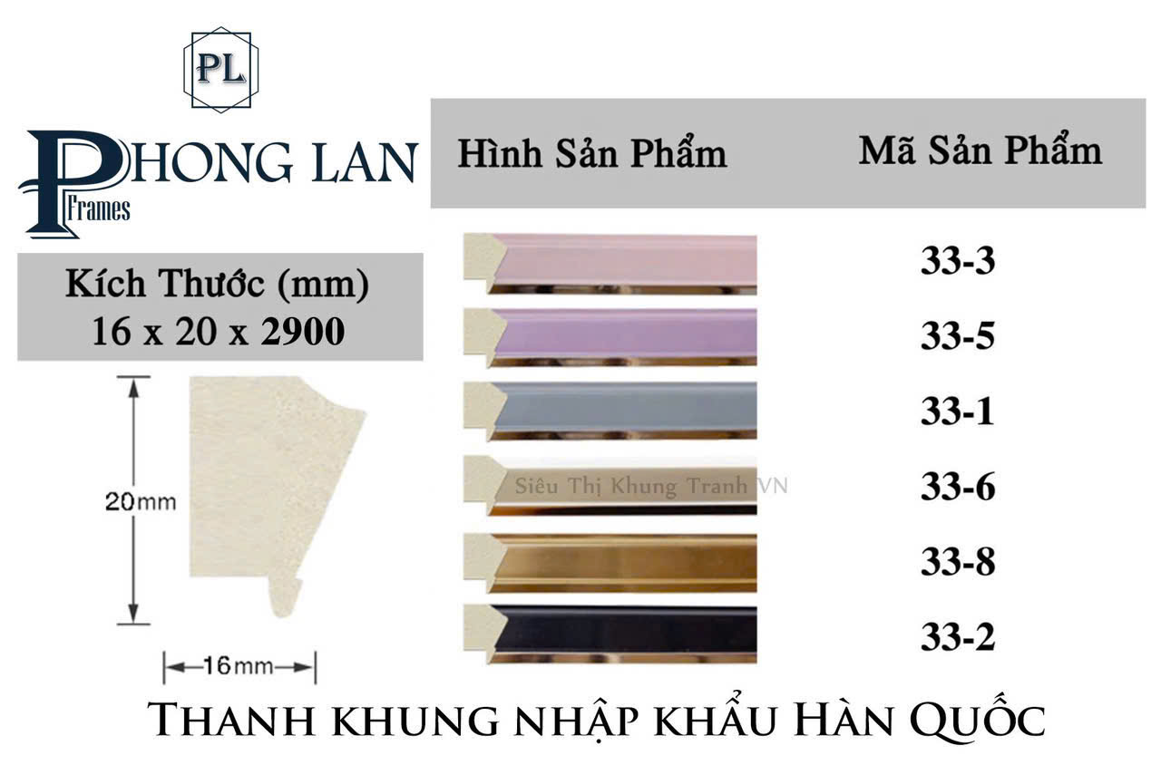 Sỉ phôi khung tranh Hàn Quốc