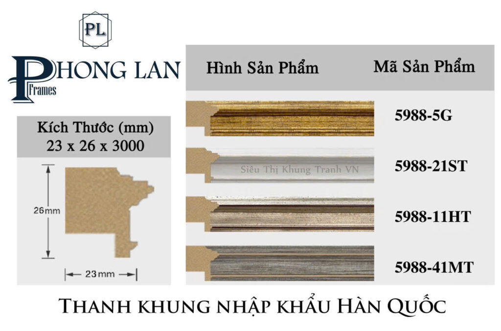 Sỉ phôi khung tranh Hàn Quốc