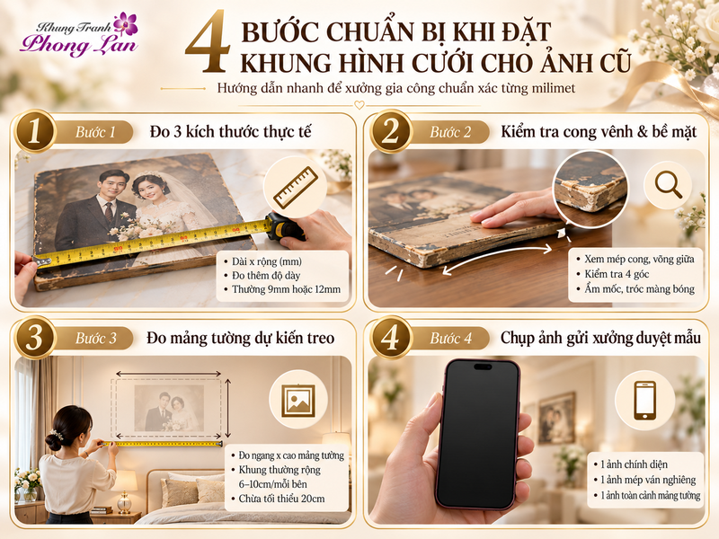 đặt thay khung hình cưới cổ điển hoàng gia